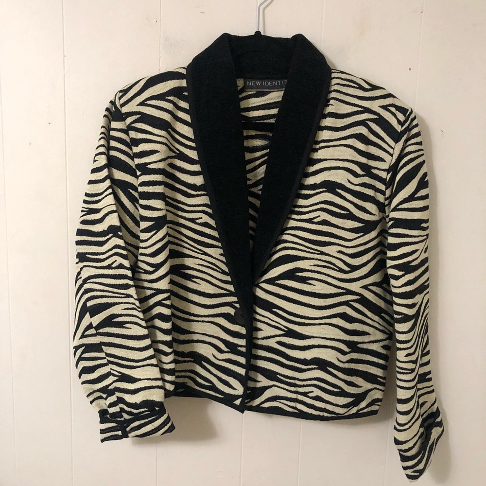 VTG New Identity Zebra blazer jacket (M) - Picture 3 of 11